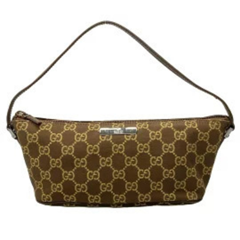 Gucci GG handbag dark brown x leather